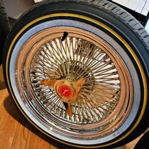 17 Inch Gold And Chrome Wire Wheels With Vogue Tires