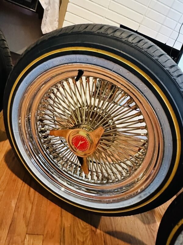 17 Inch Gold And Chrome Wire Wheels With Vogue Tires