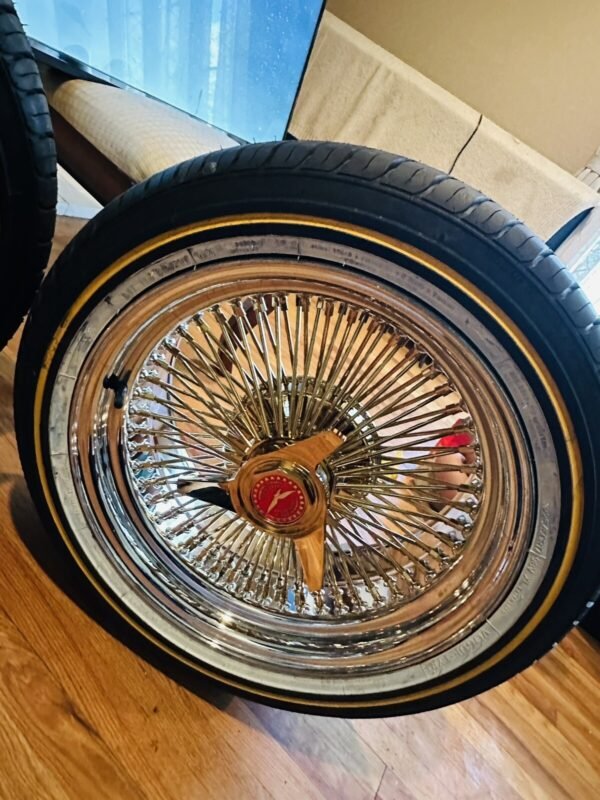 17 Inch Gold And Chrome Wire Wheels With Vogue Tires - Image 5