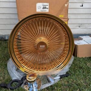 24" Forgiato OG Fiamma Gold & Matching Steering Wheel