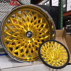 26" Forgiato Gold Mesh Series (Wheel & Steering Wheel Combo)
