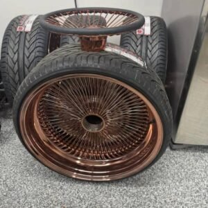 Dayton Rose Gold Luxury Wire Wheel & Tire Package