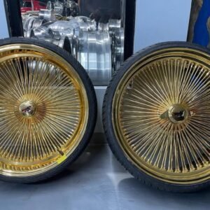 24X10 Gold Dayton Wheel 180 Spokes  5X139.7 5-5 + Lip Standard Rim  Brand: Dayton Wheels