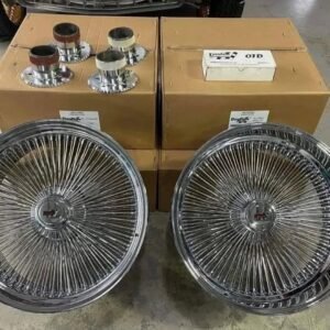 24 inch all chrome staggered spokes and steering wheel 24x10